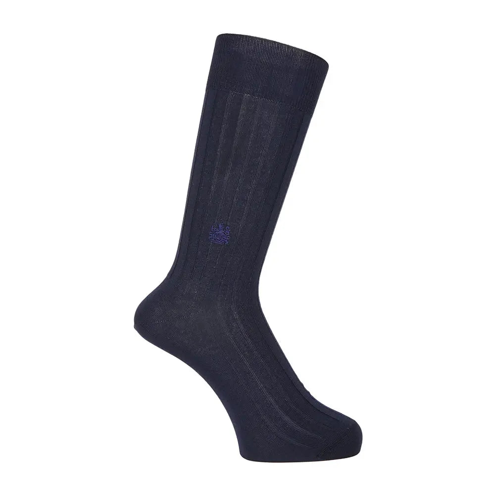 Aquascutum アクアスキュータム ソックス 8×2リブ - ビジネスソックス Navy / 27-29 RENOWNINX ONLINE SHOP