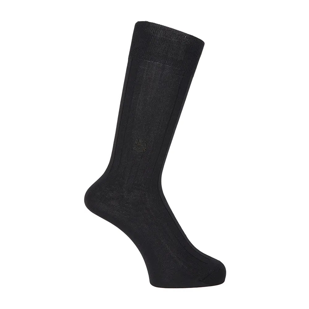 Aquascutum アクアスキュータム ソックス 8×2リブ - ビジネスソックス Black / 27-29 RENOWNINX ONLINE SHOP