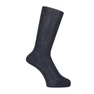 Aquascutum アクアスキュータム ソックス 綿100リブリンクス - ビジネスソックス Navy / 25-26 RENOWNINX ONLINE SHOP