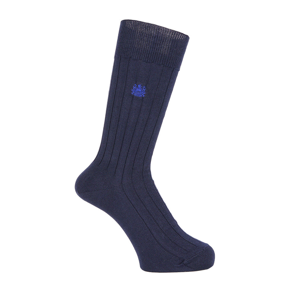 Aquascutum アクアスキュータム ソックス オーガニックコットン100% リブ - カジュアルソックス Navy / 25-26 RENOWNINX ONLINE SHOP