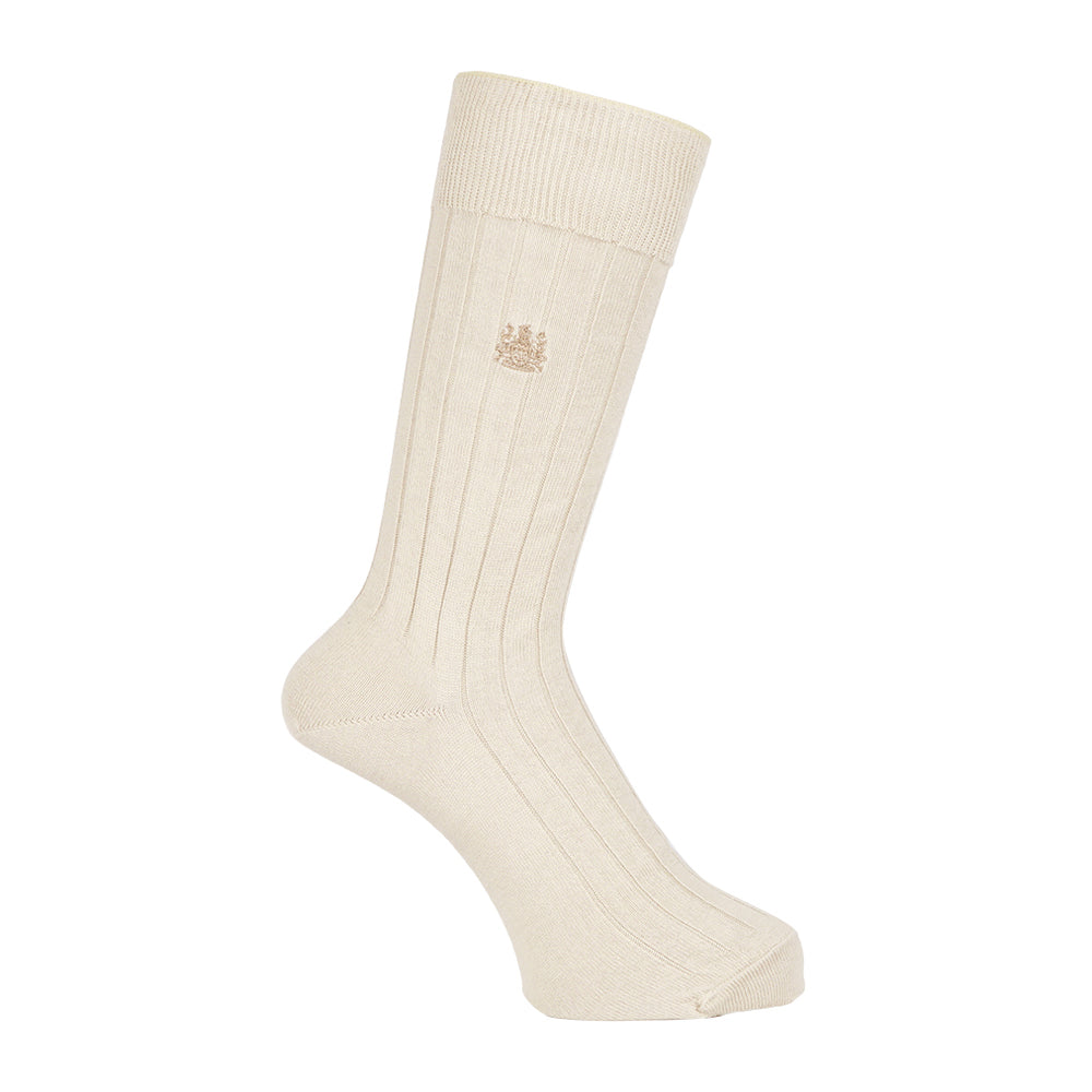 Aquascutum アクアスキュータム ソックス オーガニックコットン100% リブ - カジュアルソックス Beige / 25-26 RENOWNINX ONLINE SHOP