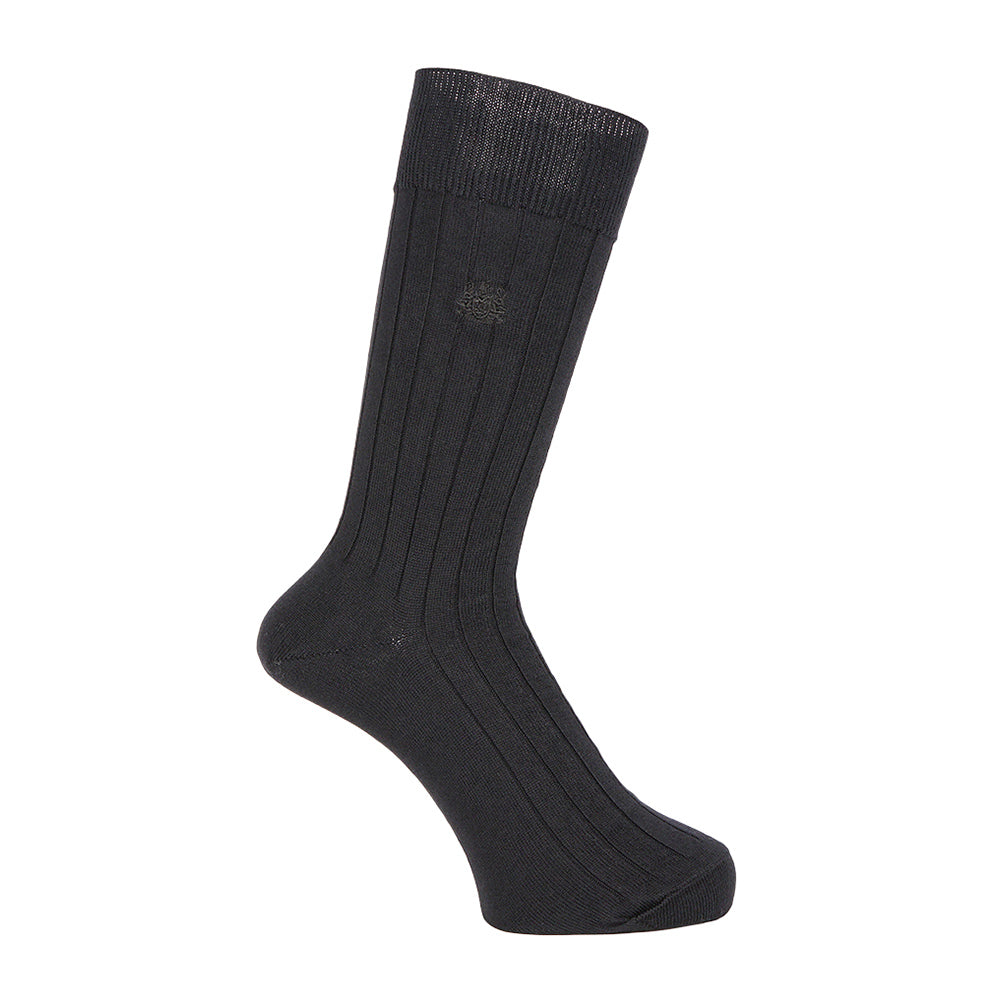 Aquascutum アクアスキュータム ソックス オーガニックコットン100% リブ - カジュアルソックス Black / 25-26 RENOWNINX ONLINE SHOP