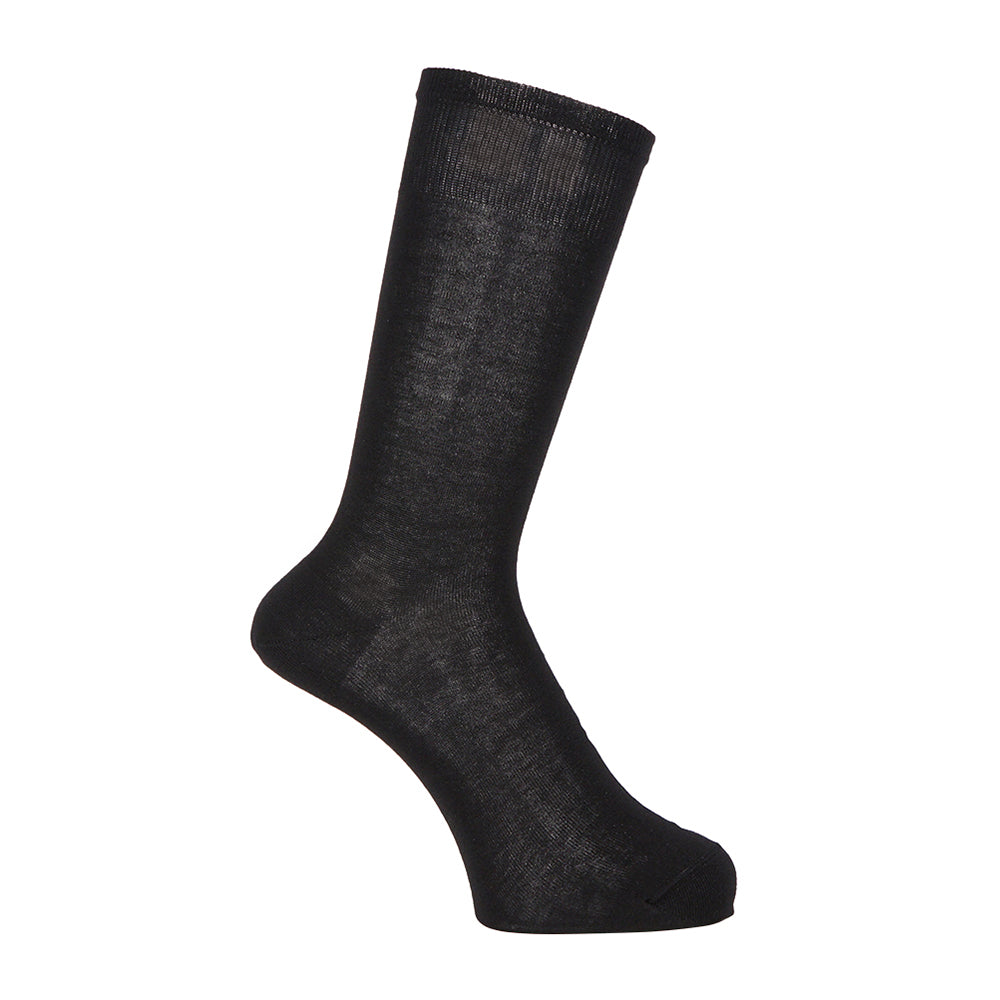 Aquascutum アクアスキュータム ソックス 綿100平無地 - ビジネスソックス Black / 25-26 RENOWNINX ONLINE SHOP