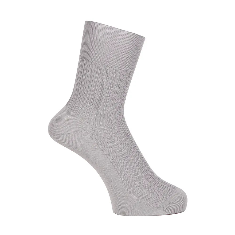 Aquascutum アクアスキュータム ソックス ゴムなし リンクスハーフ丈 - ビジネスソックス Gray / 25-27 RENOWNINX ONLINE SHOP