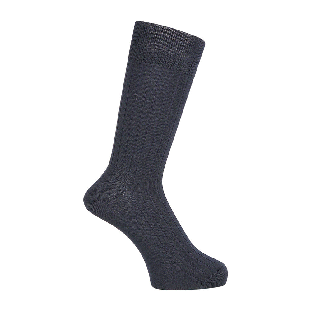 INXファクトリープロジェクト ソックス オーガニック超長綿ハイゲージリブ - ビジネスソックス Navy / 25-27 RENOWNINX ONLINE SHOP