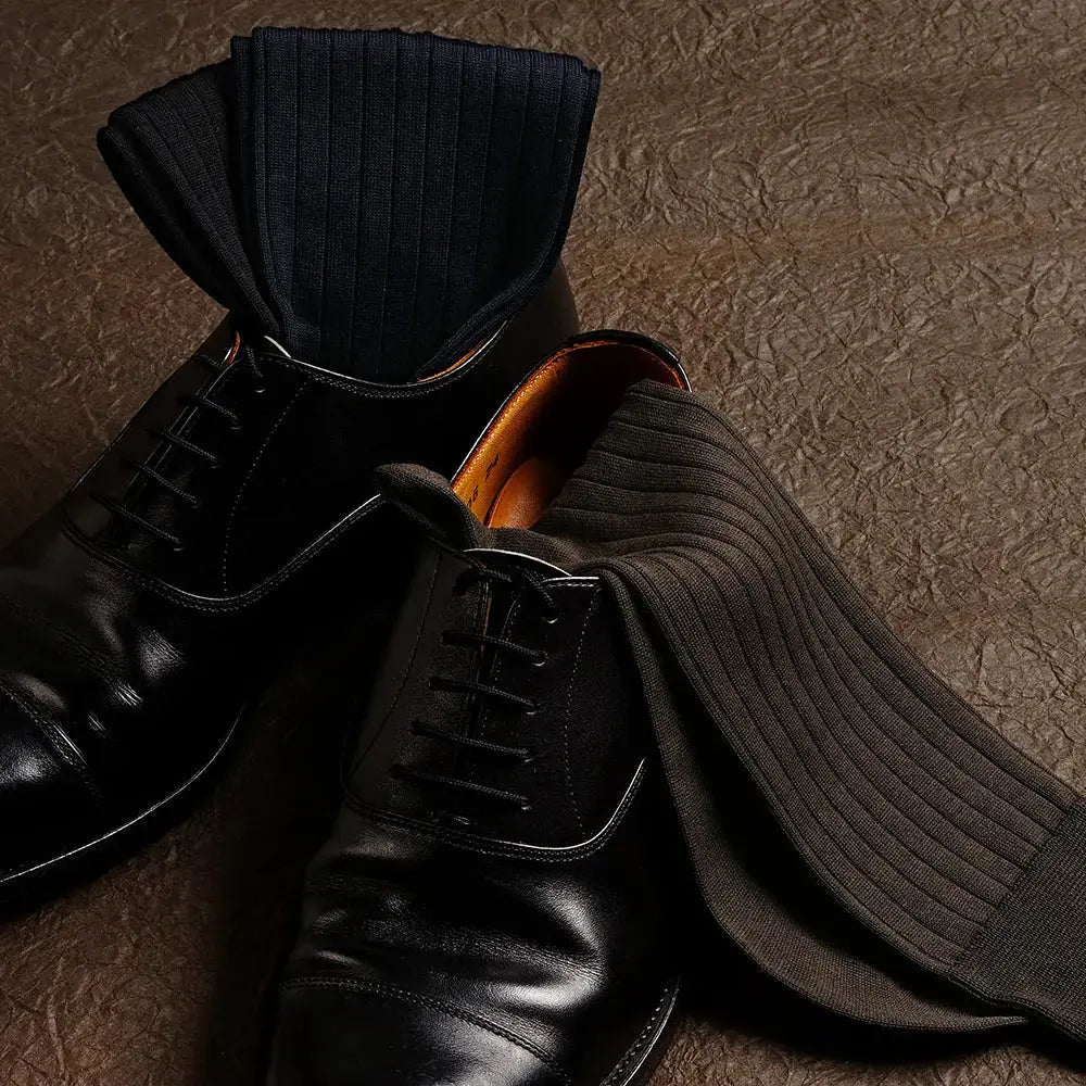 INXファクトリープロジェクト ソックス オーガニック超長綿ハイゲージリブ - ビジネスソックス RENOWNINX ONLINE SHOP