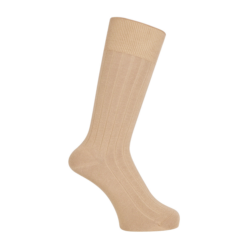 INXファクトリープロジェクト ソックス オーガニック超長綿ミドルゲージリブ - カジュアルソックス Beige / 25-27 RENOWNINX ONLINE SHOP