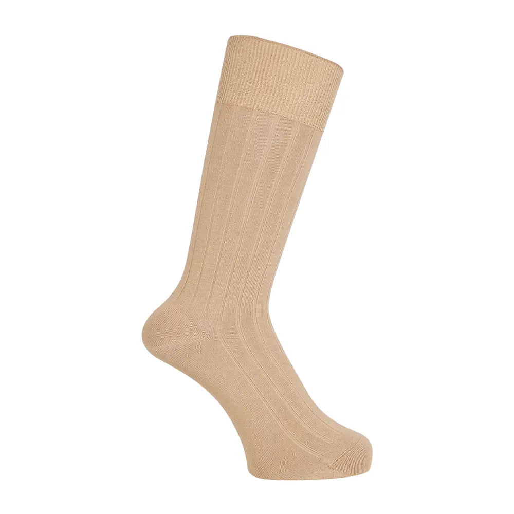 INXファクトリープロジェクト ソックス オーガニック超長綿ミドルゲージリブ - カジュアルソックス Beige / 25-27 RENOWNINX ONLINE SHOP