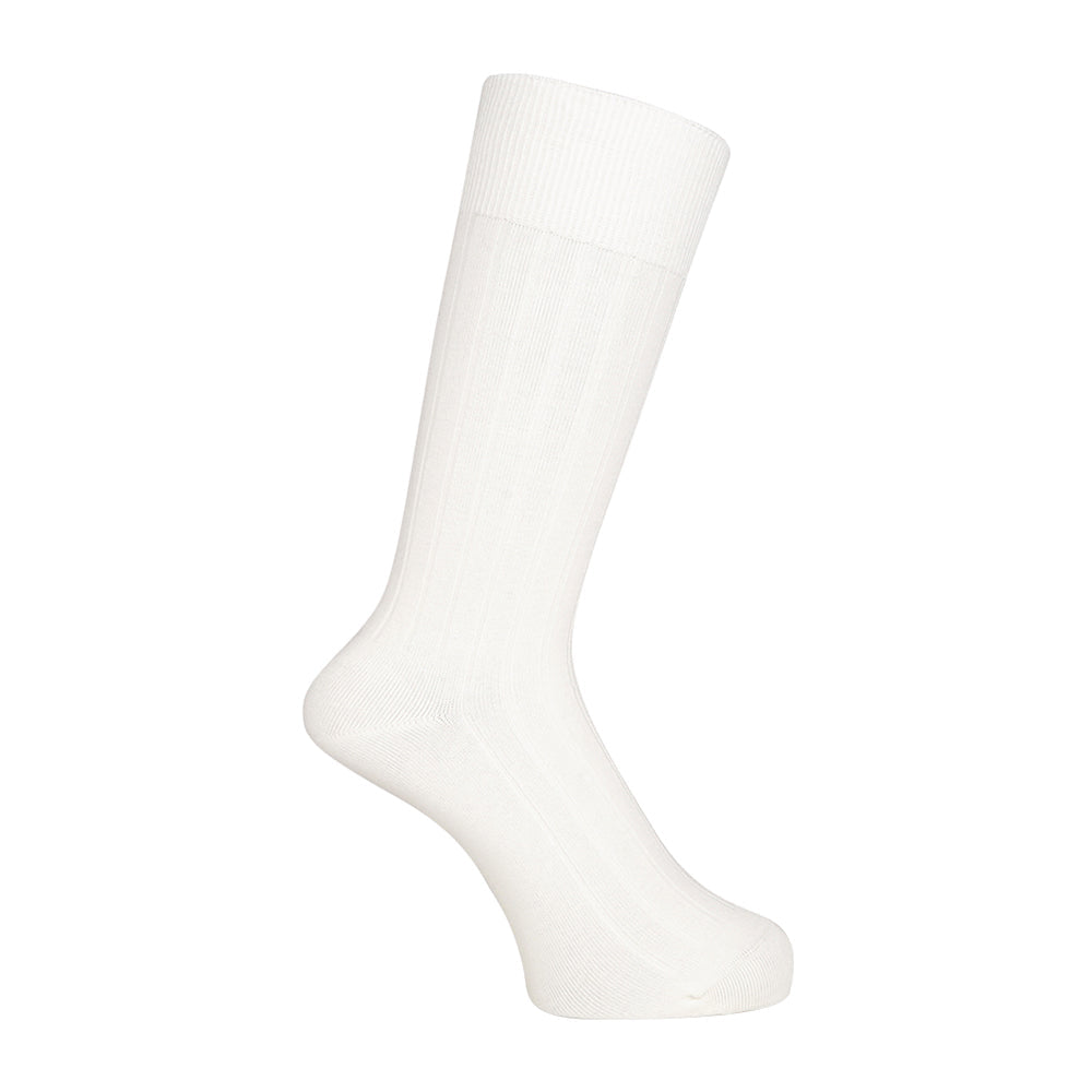 INXファクトリープロジェクト ソックス オーガニック超長綿ミドルゲージリブ - カジュアルソックス Off White / 25-27 RENOWNINX ONLINE SHOP