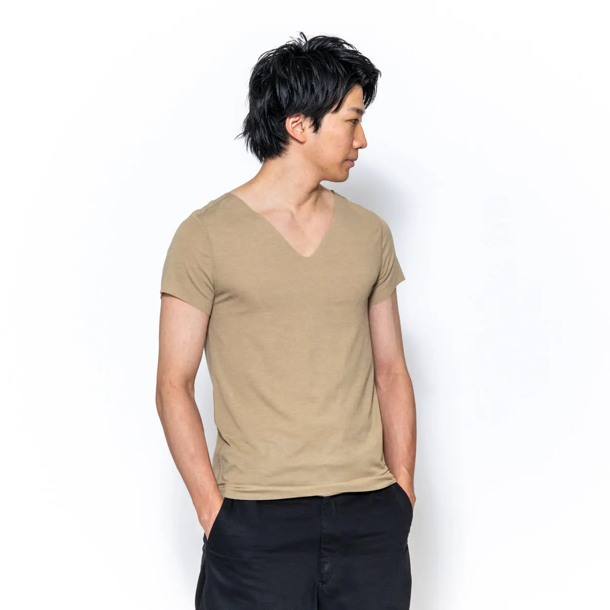 木村メリヤス工場 Vネック カットオフTシャツ - トップス RENOWNINX ONLINE SHOP
