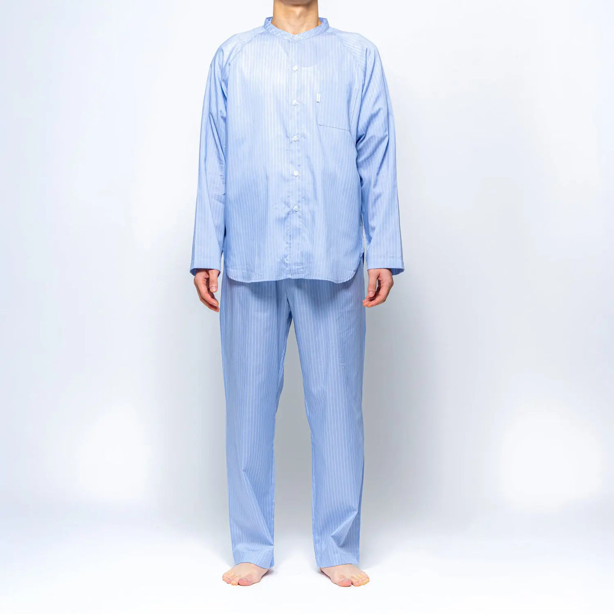 Nemurino パジャマ サテンストライプ スタンドネック BACKキリカエ - パジャマ RENOWNINX ONLINE SHOP
