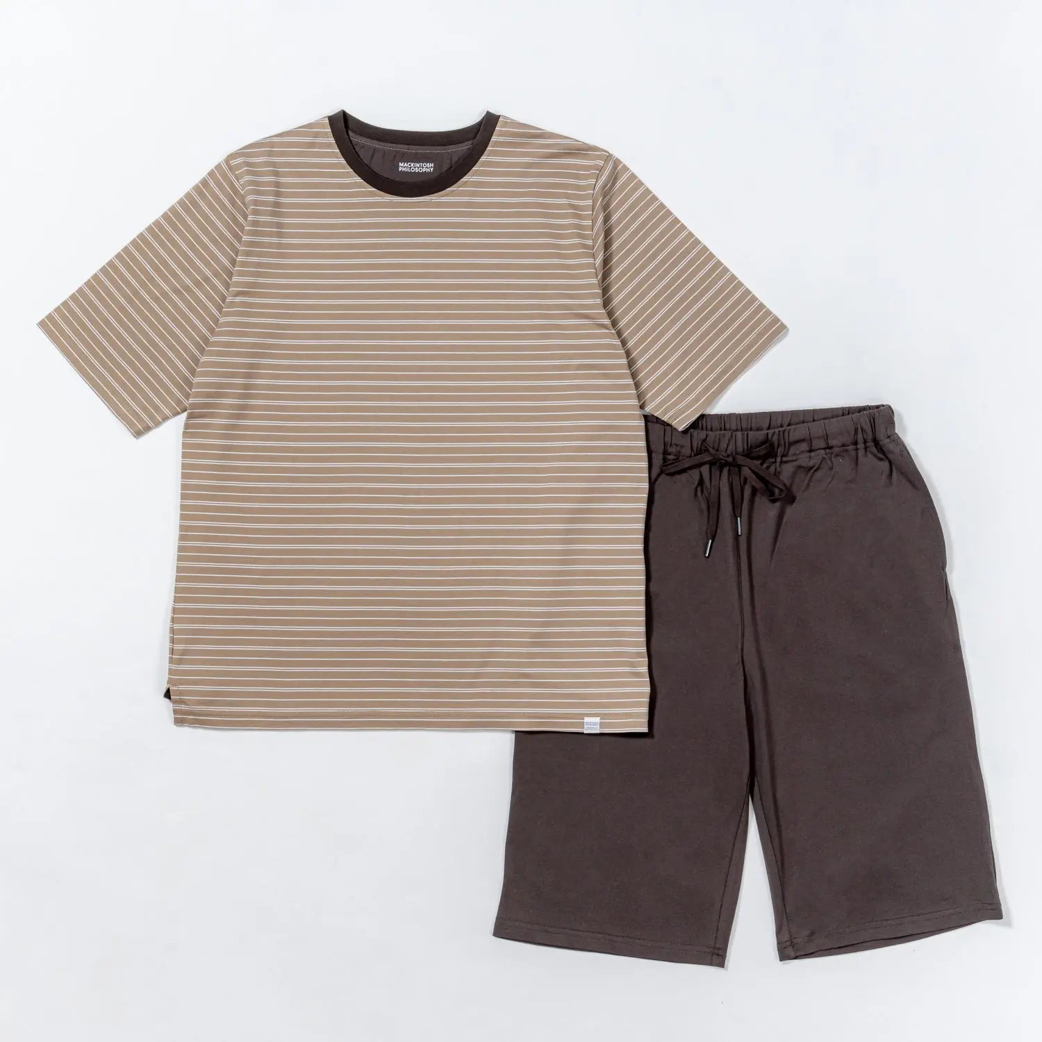 MACKINTOSH PHILOSOPHY マッキントッシュ フィロソフィー パジャマ 60/2天竺ボーダー半袖クルー+無地ハーフパンツ - パジャマ RENOWNINX ONLINE SHOP