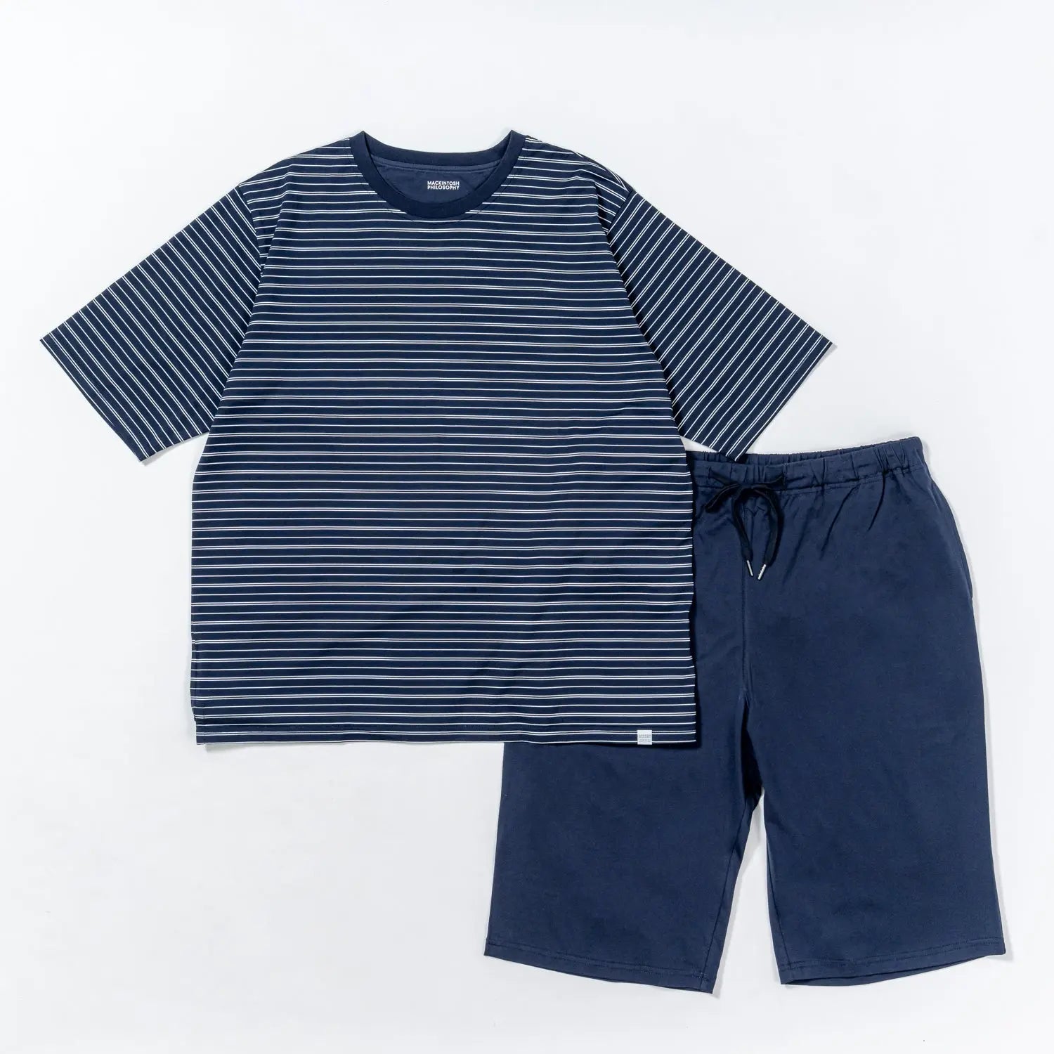 MACKINTOSH PHILOSOPHY マッキントッシュ フィロソフィー パジャマ 60/2天竺ボーダー半袖クルー+無地ハーフパンツ - パジャマ RENOWNINX ONLINE SHOP
