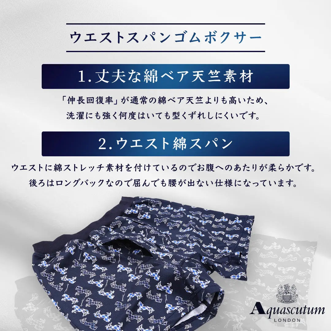 Aquascutum アクアスキュータム ボクサー 25S スパンゴム ロゴボーダー - パンツ RENOWNINX ONLINE SHOP