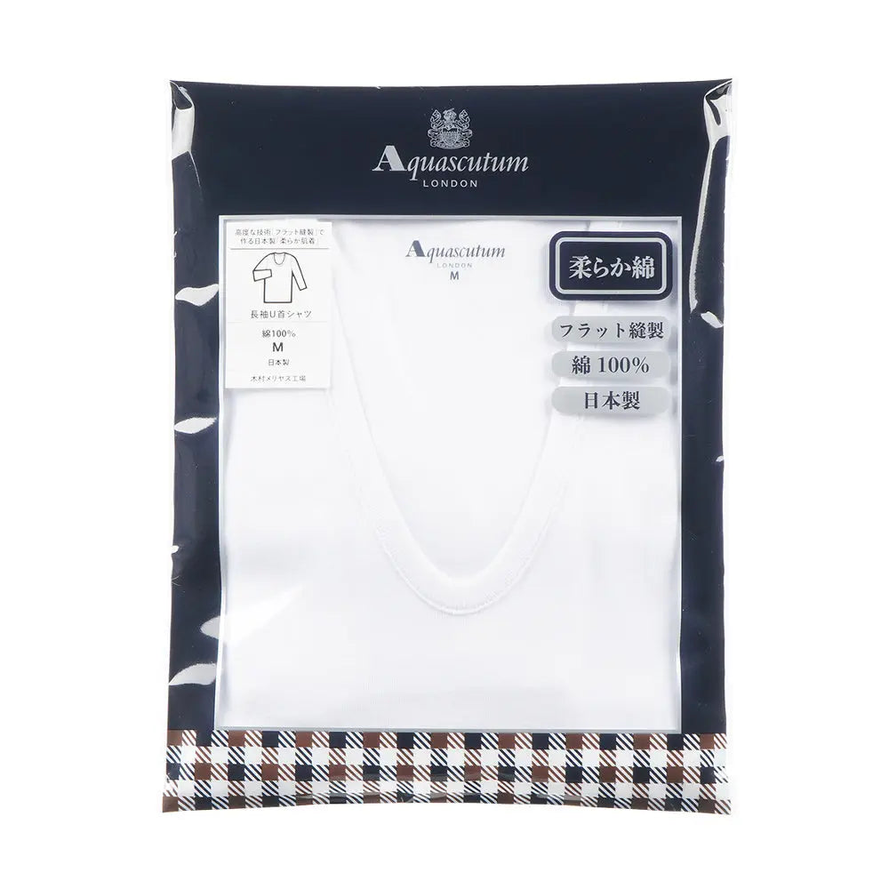Aquascutum アクアスキュータム 長袖U首 柔らか綿 - トップス  RENOWNINX ONLINE SHOP