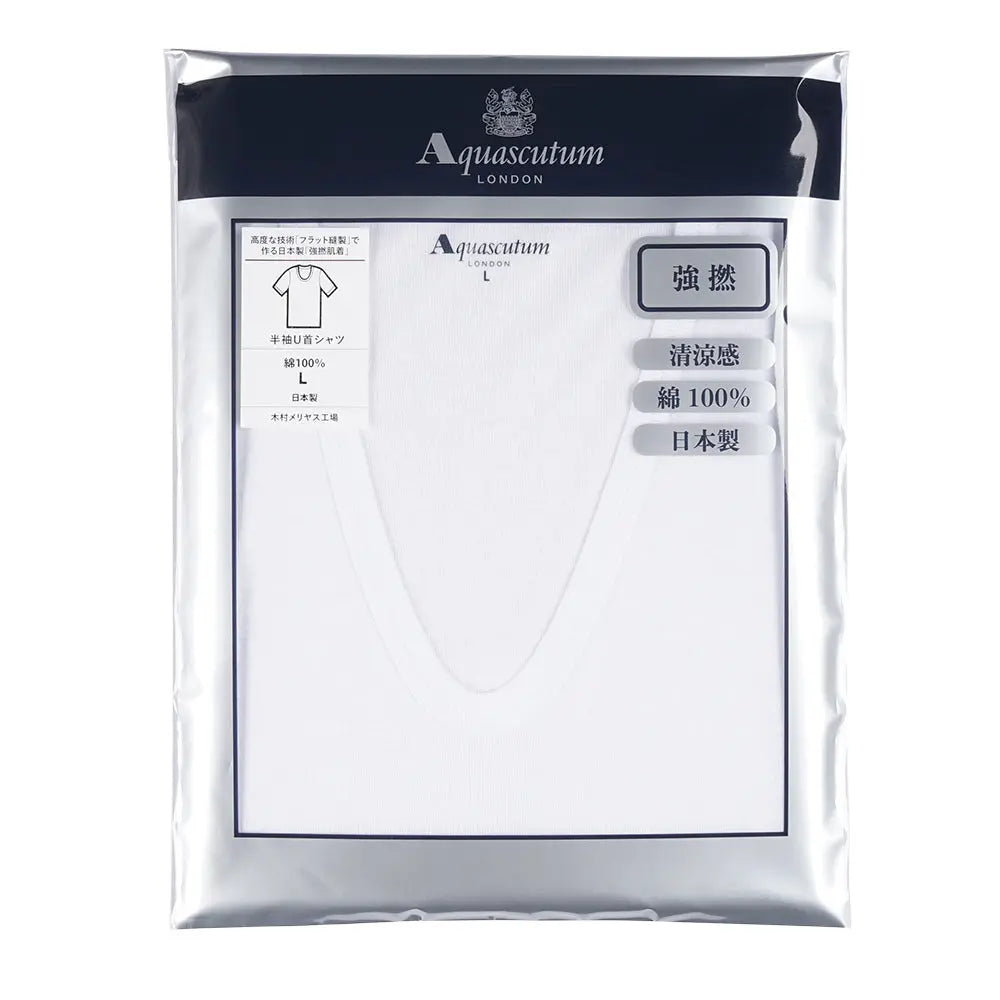 Aquascutum アクアスキュータム 半袖U首 50 1強撚 - トップス  RENOWNINX ONLINE SHOP