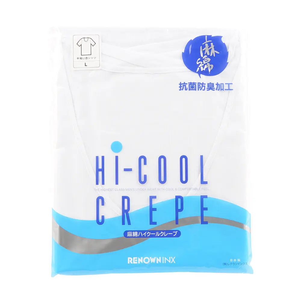 HI-COOL CREPE ハイクールクレープ 半袖U首シャツ 綿麻 - トップス  RENOWNINX ONLINE SHOP