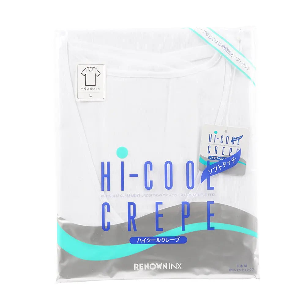 HI-COOL CREPE ハイクールクレープ 半袖U首シャツ(ソフトタッチ) 綿 - トップス  RENOWNINX ONLINE SHOP