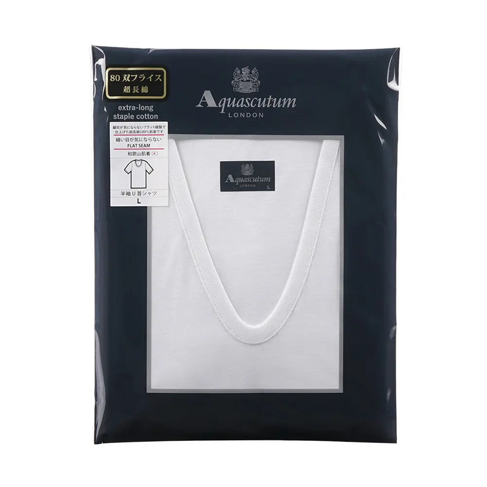 Aquascutum アクアスキュータム 半袖U首/超長綿 -   RENOWNINX ONLINE SHOP