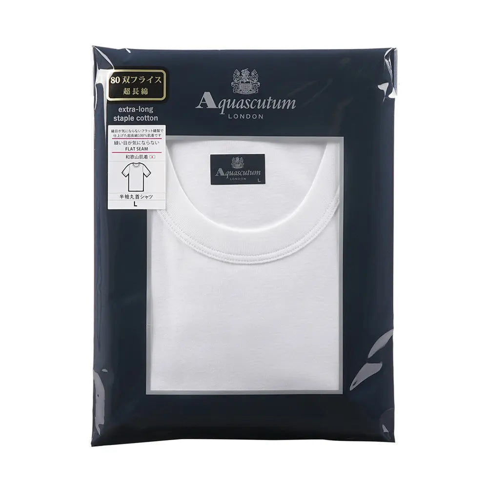 Aquascutum アクアスキュータム 半袖丸首/超長綿 -   RENOWNINX ONLINE SHOP