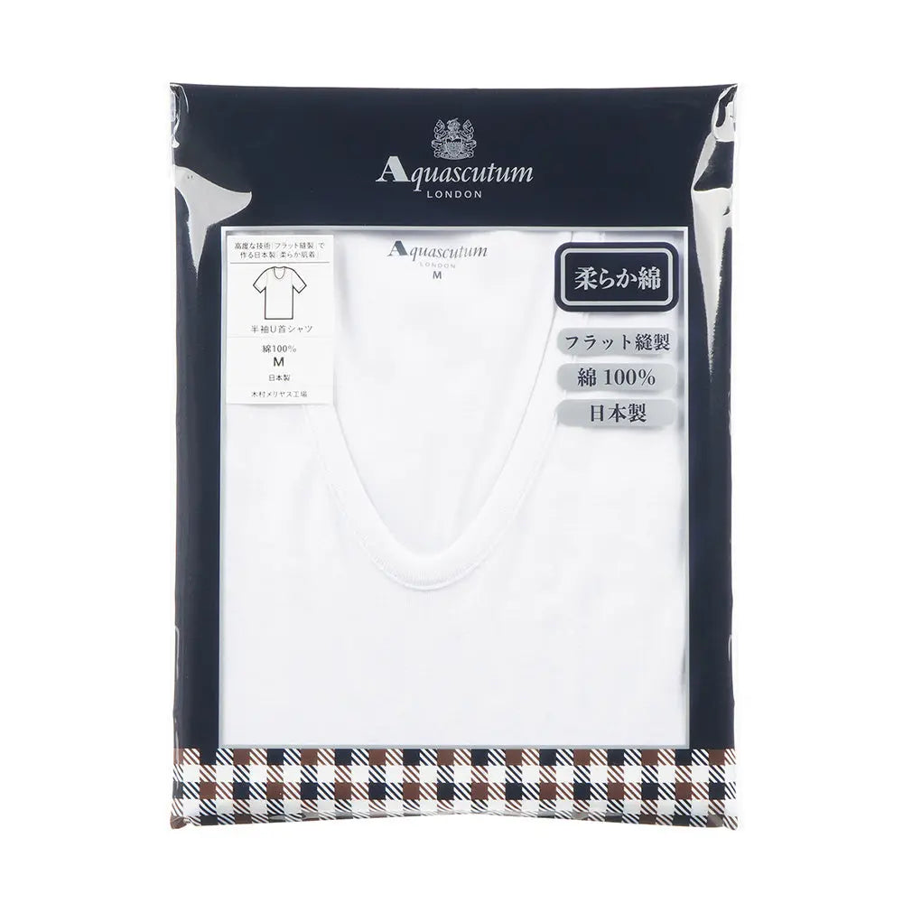 Aquascutum アクアスキュータム 半袖U首 柔らか綿 - トップス  RENOWNINX ONLINE SHOP