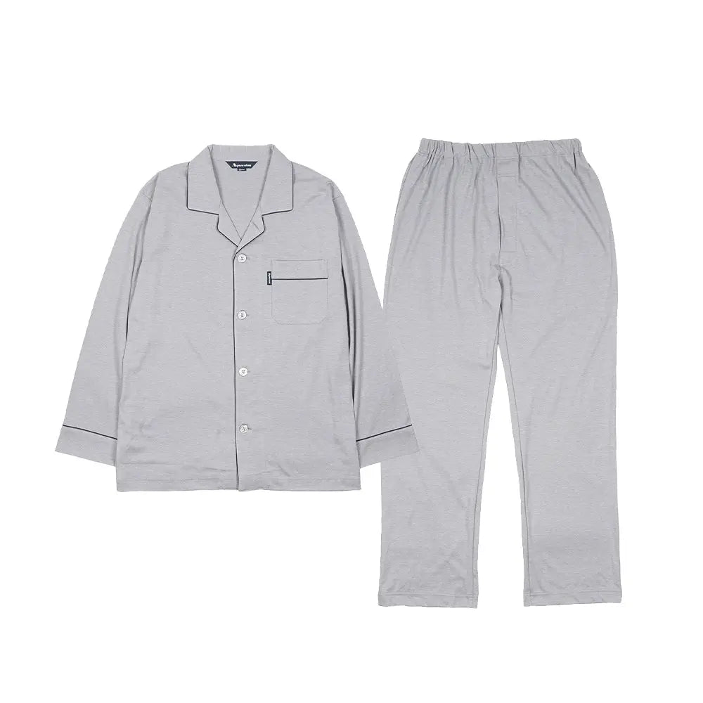 Aquascutum アクアスキュータム パジャマ リキッドコットンバーズアイ - パジャマ Gray / L RENOWNINX ONLINE SHOP