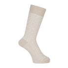 Aquascutum アクアスキュータム ソックス 麻混ゴムナシジャガード - カジュアルソックス Beige / 24-26 RENOWNINX ONLINE SHOP