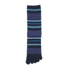 Aquascutum アクアスキュータム ニューライン ソックス 5本指ボーダークルー - カジュアルソックス Navy / 27-29 RENOWNINX ONLINE SHOP