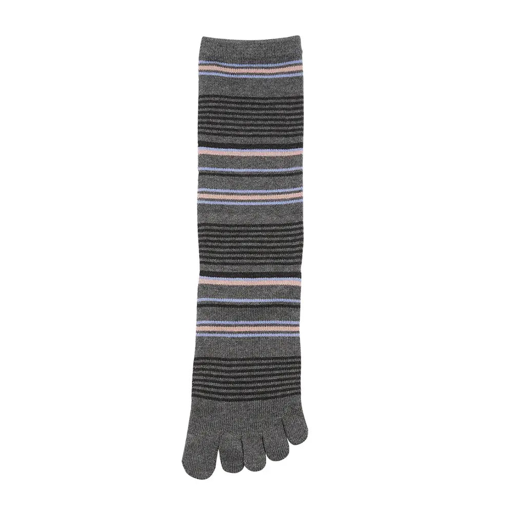 Aquascutum アクアスキュータム ニューライン ソックス 5本指ボーダークルー - カジュアルソックス Gray / 27-29 RENOWNINX ONLINE SHOP
