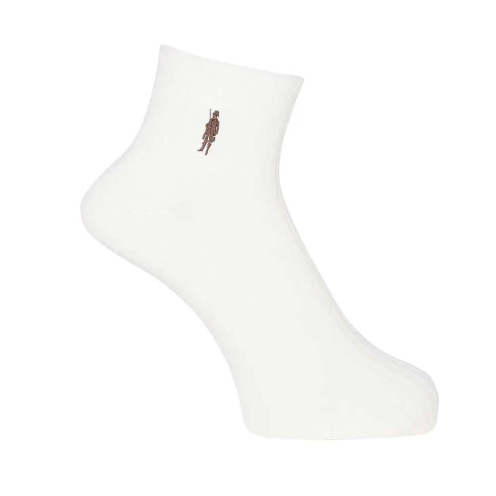 MACKINTOSH LONDON マッキントッシュ ロンドン ソックス ワンポイント刺繍 ショート - カジュアルソックス Off White / 27-29 RENOWNINX ONLINE SHOP