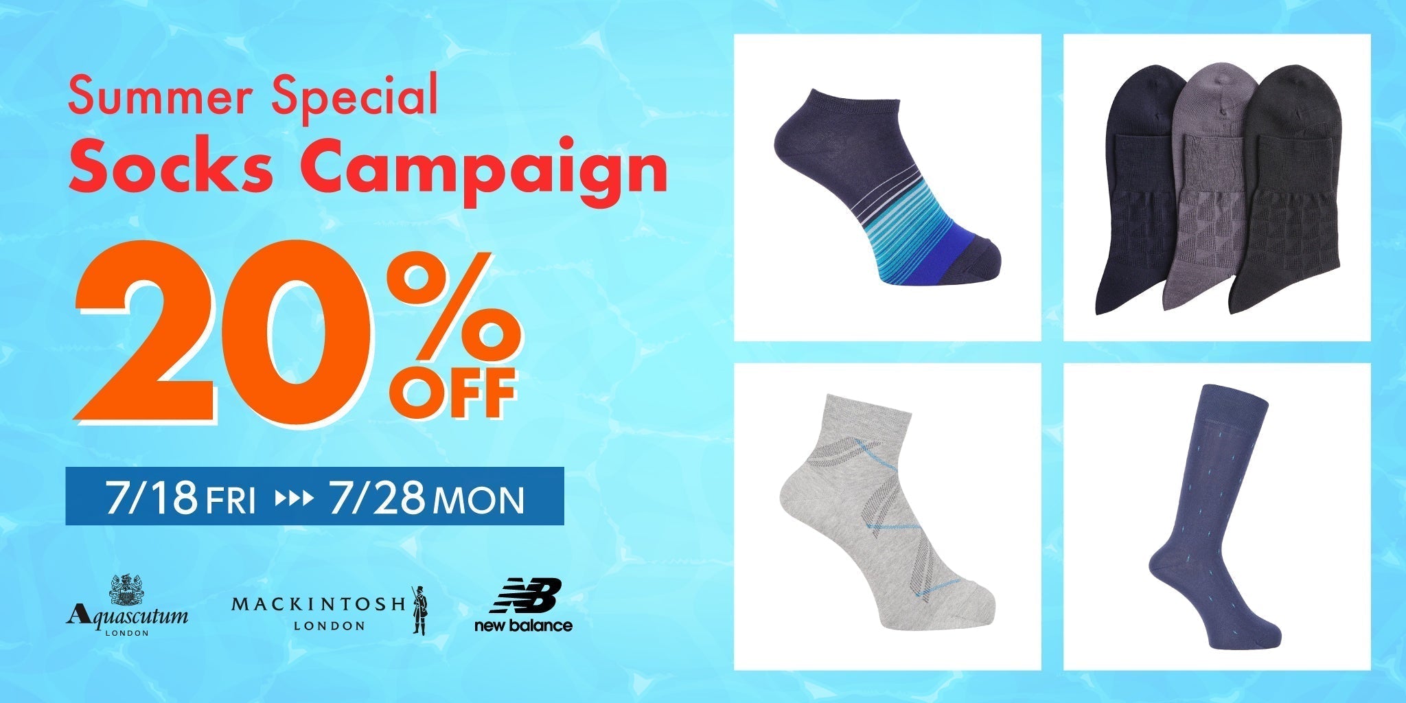 夏のソックスSALE本日より開催 - RENOWNINX ONLINE SHOP