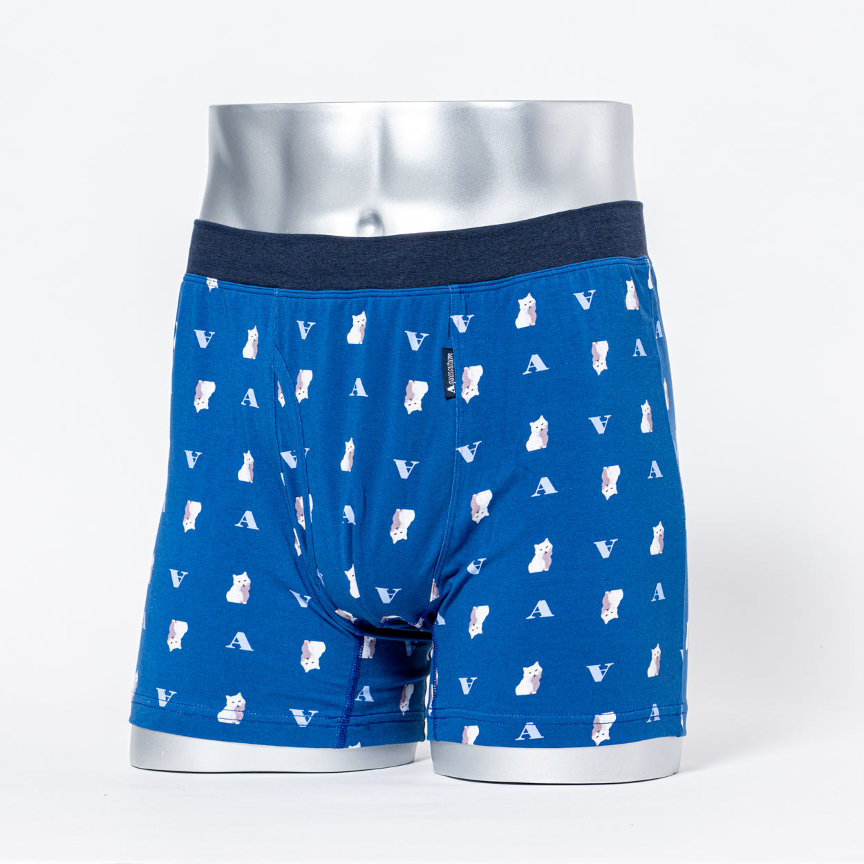 Aquascutum アクアスキュータム ボクサー 25FW スパンゴム AQキャット - パンツ Navy / LL RENOWNINX ONLINE SHOP