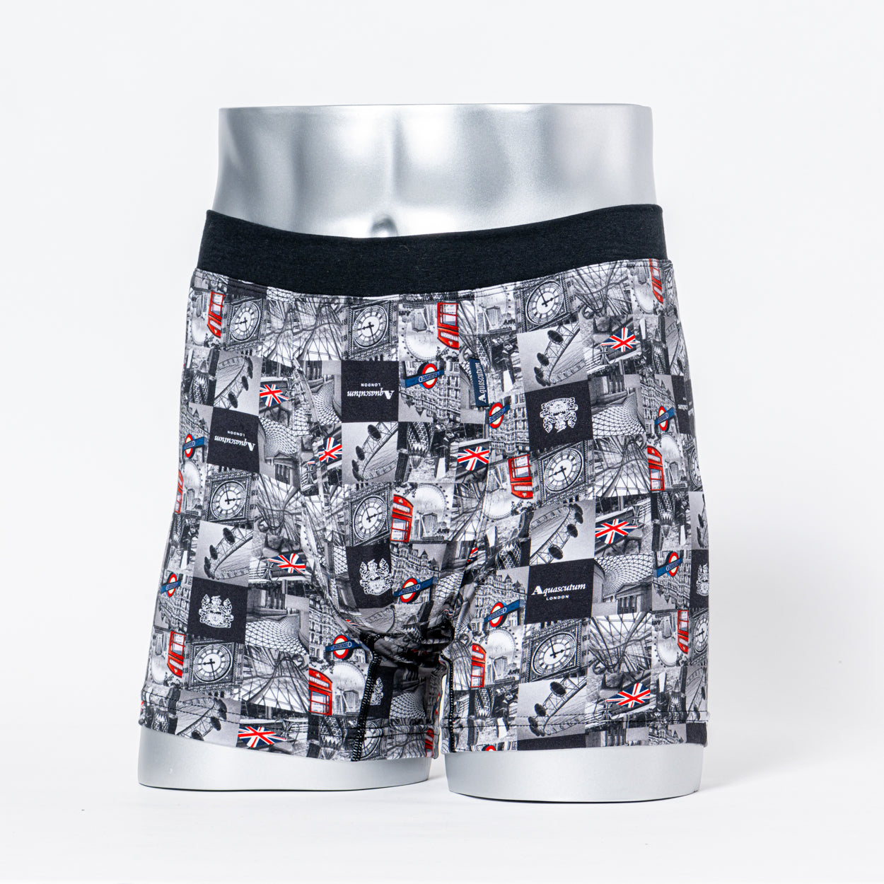 Aquascutum アクアスキュータム ボクサー 25FW スパンゴム 英-建物 - パンツ Black / LL RENOWNINX ONLINE SHOP