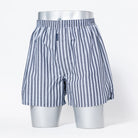 Aquascutum アクアスキュータム 裏打トランクス 25FW ストライプB - パンツ Blue / LL RENOWNINX ONLINE SHOP