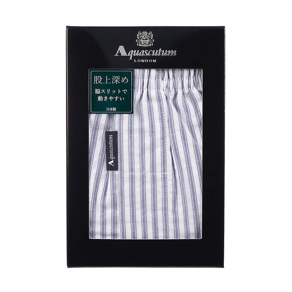 Aquascutum アクアスキュータム トランクス 25Sサッカーストライプ 裏打ちゴム - パンツ  RENOWNINX ONLINE SHOP