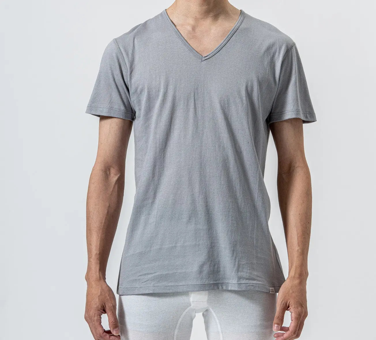 木村メリヤス工場 VネックTシャツ 和紙天竺 - トップス  RENOWNINX ONLINE SHOP