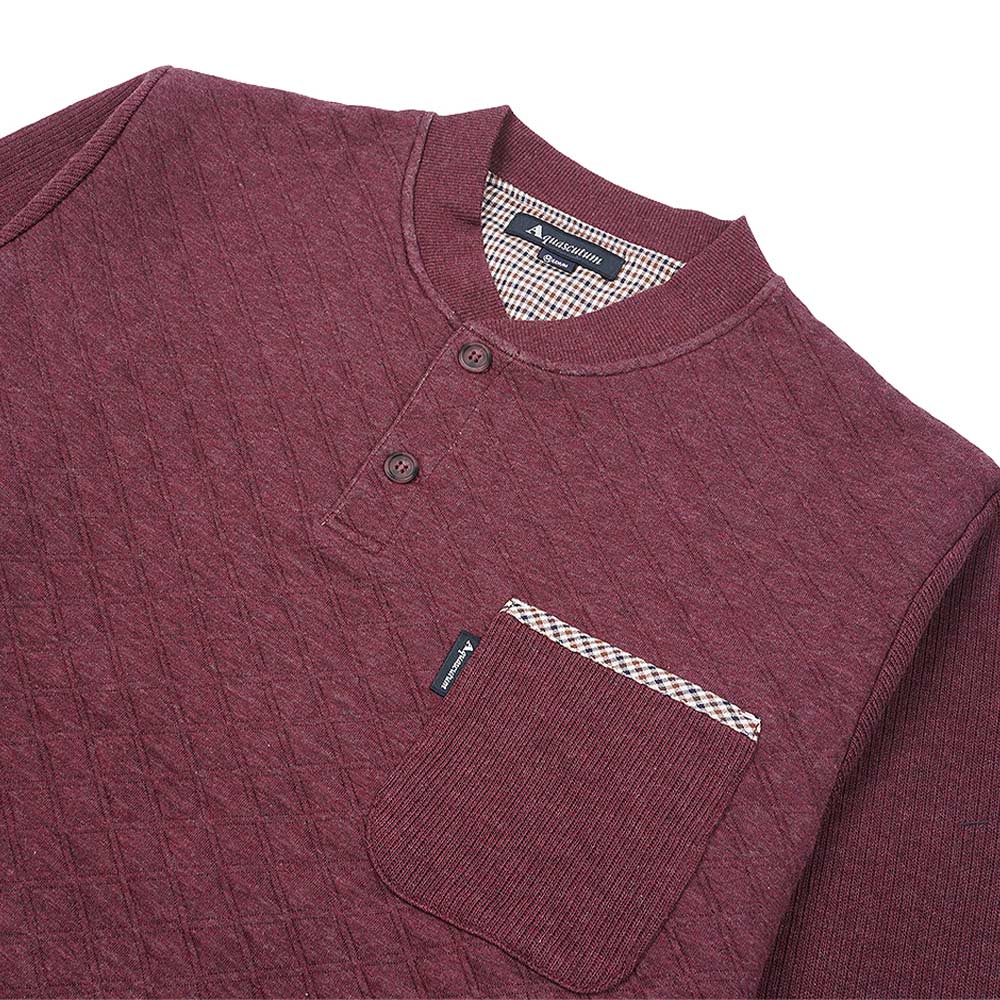 Aquascutum アクアスキュータム パジャマ 杢キルトジャカードヘンリー+Wフェイス無地パンツ - パジャマ  RENOWNINX ONLINE SHOP