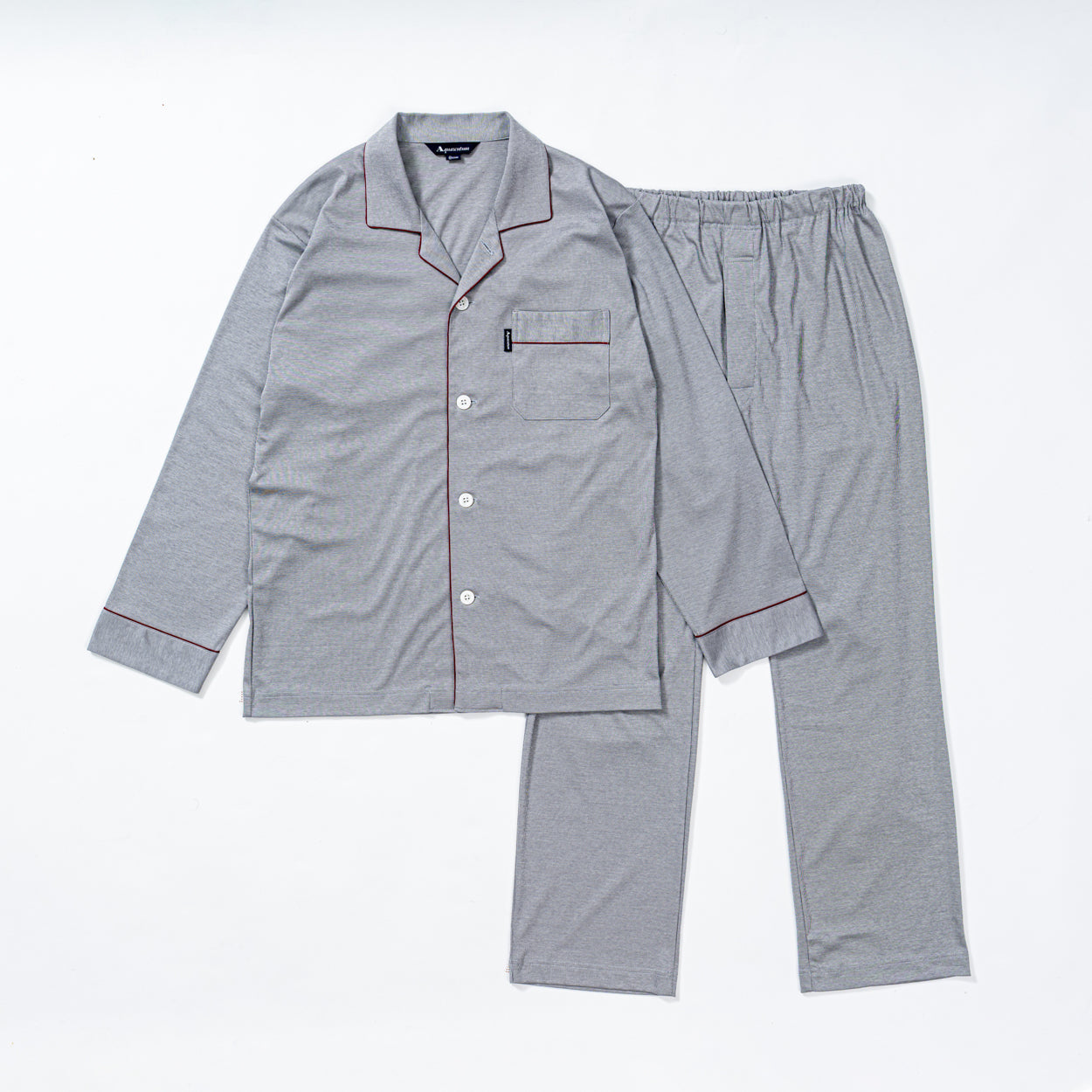 Aquascutum アクアスキュータム パジャマ 超長綿スムースコードレーン - パジャマ Gray / L RENOWNINX ONLINE SHOP