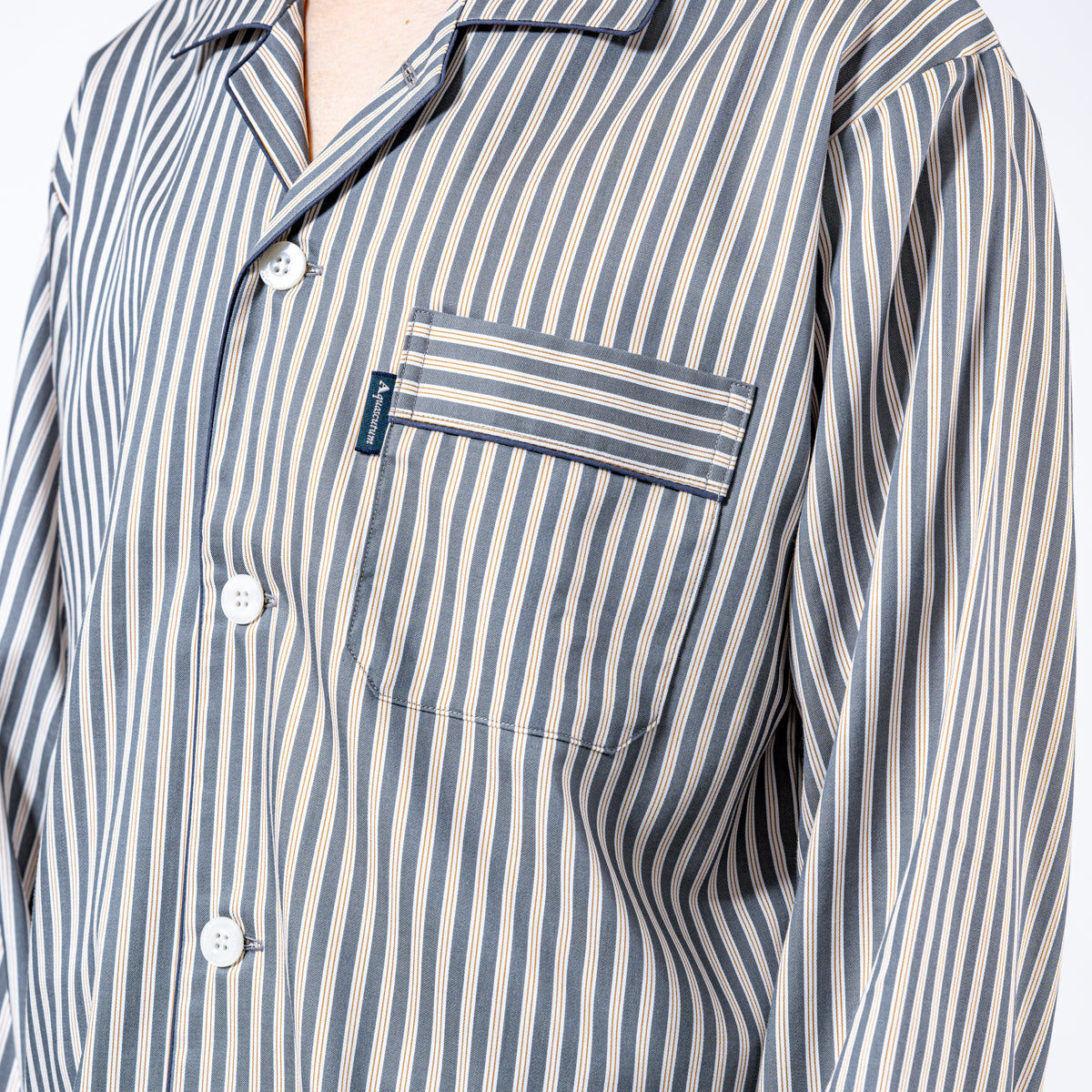 Aquascutum アクアスキュータム  サテンストライプ＆無地 - パジャマ  RENOWNINX ONLINE SHOP