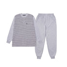 Aquascutum アクアスキュータム パジャマ Wジャガード ピーチヘンリー+ポンチ無地パンツ - パジャマ Gray / L RENOWNINX ONLINE SHOP