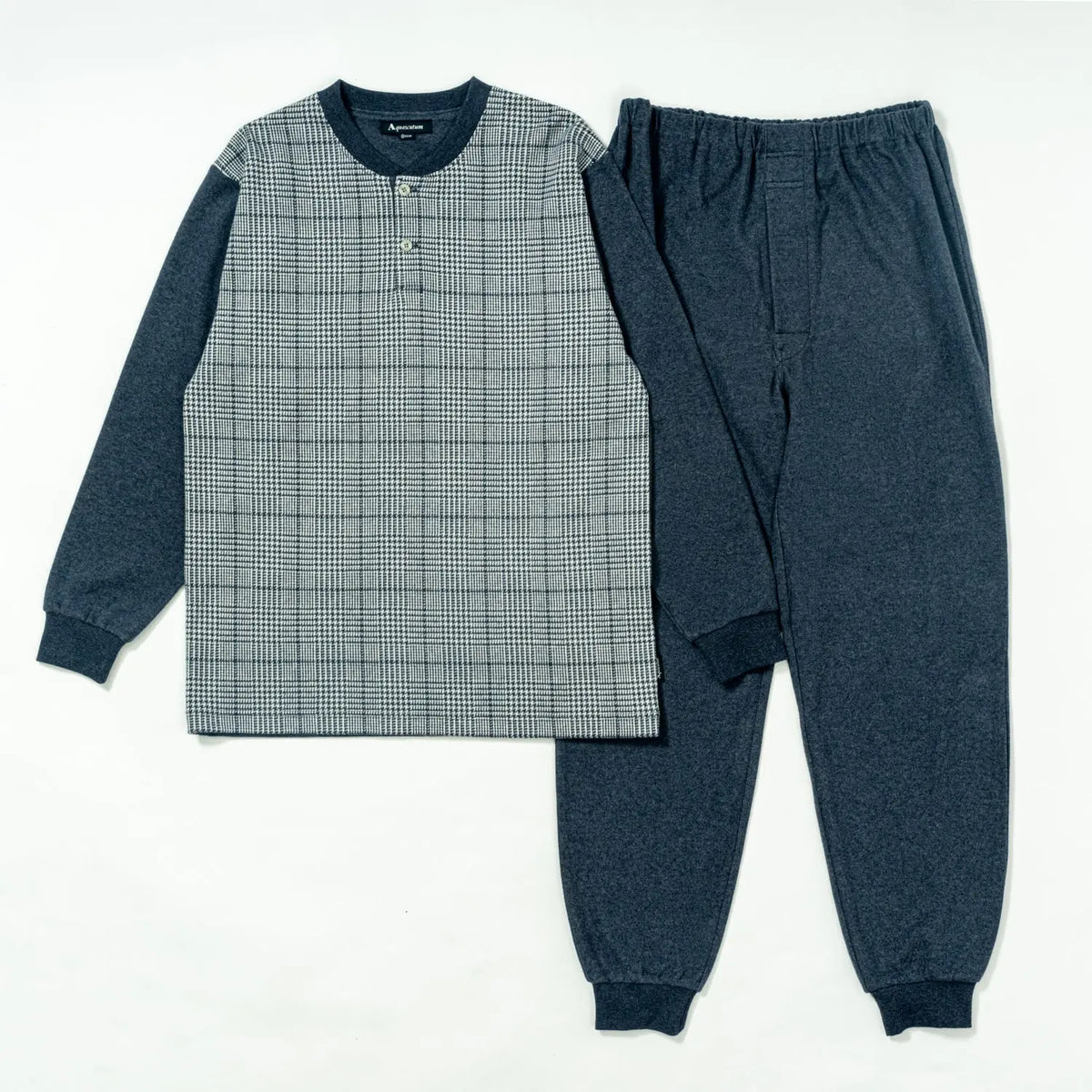 Aquascutum アクアスキュータムクラシックライン パジャマ WJQチェックピーチ＋WJQ無地ヘンリー - パジャマ  RENOWNINX ONLINE SHOP