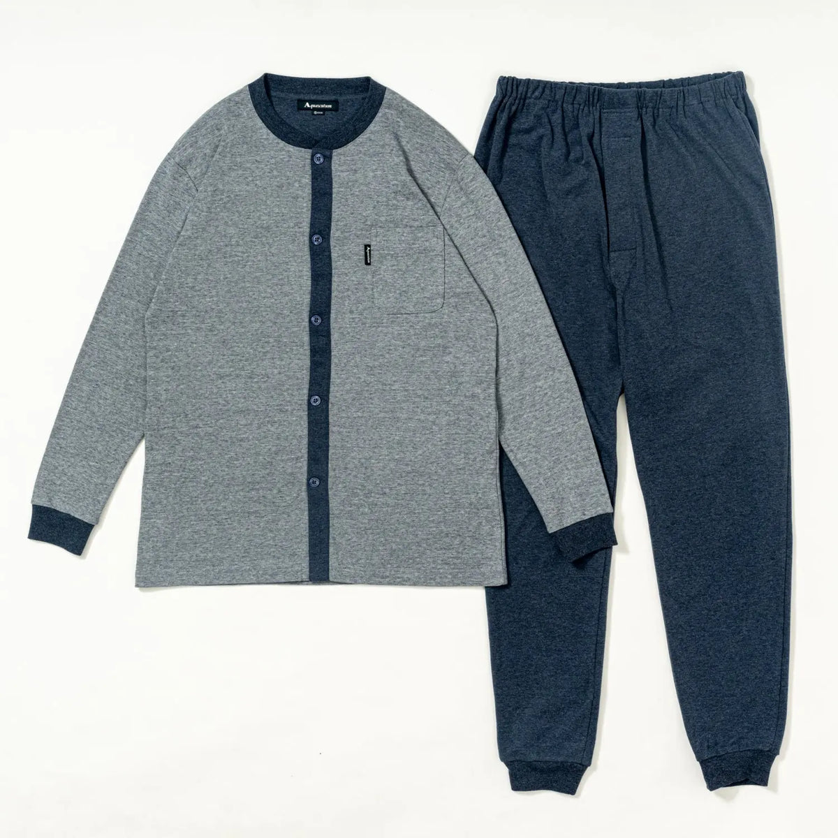 Aquascutum アクアスキュータムクラシックライン パジャマ スムース杢細 ボーダーピーチ全開 - パジャマ  RENOWNINX ONLINE SHOP