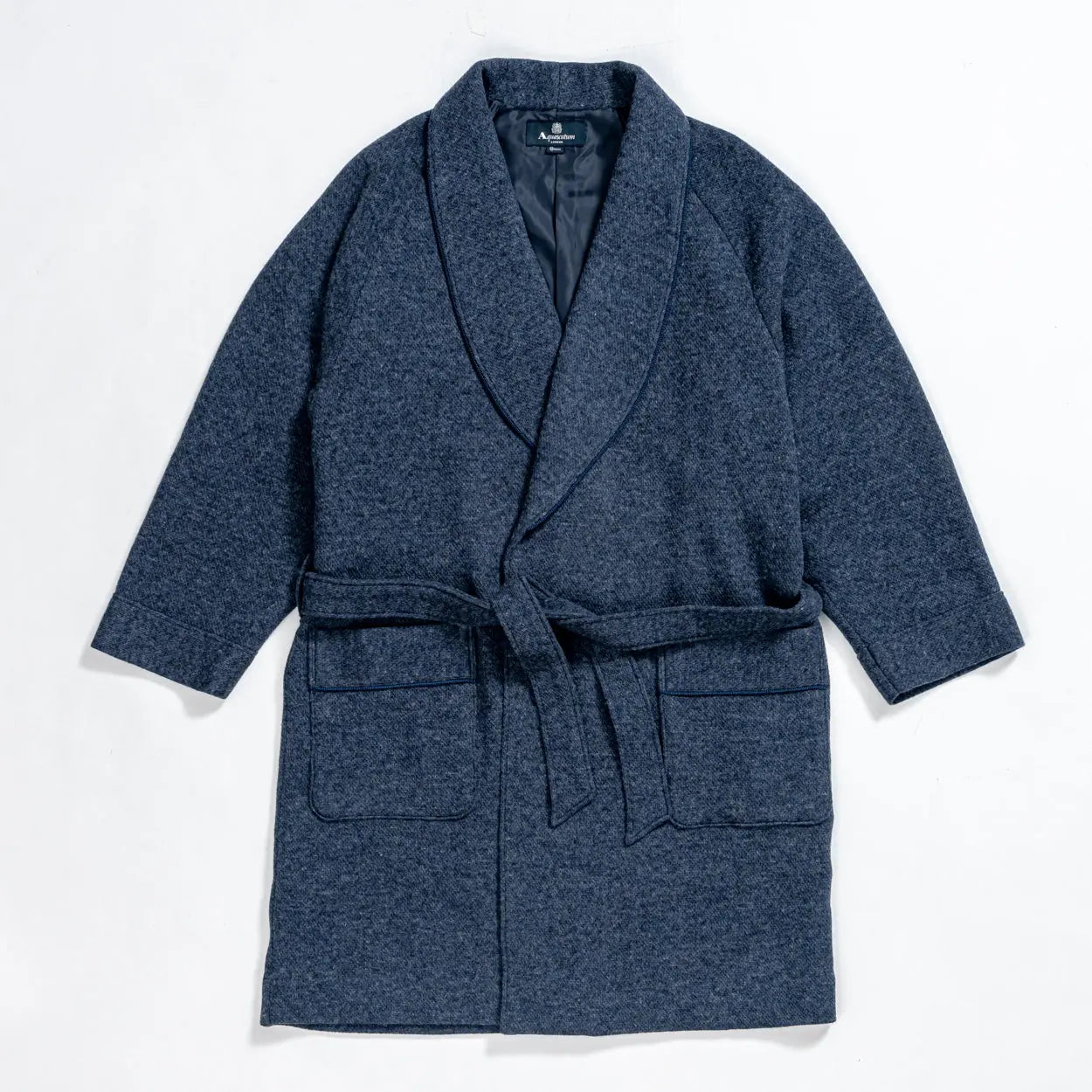 Aquascutum アクアスキュータム ウールダブルニット杢無地ミドルガウン - ガウンはおりもの  RENOWNINX ONLINE SHOP