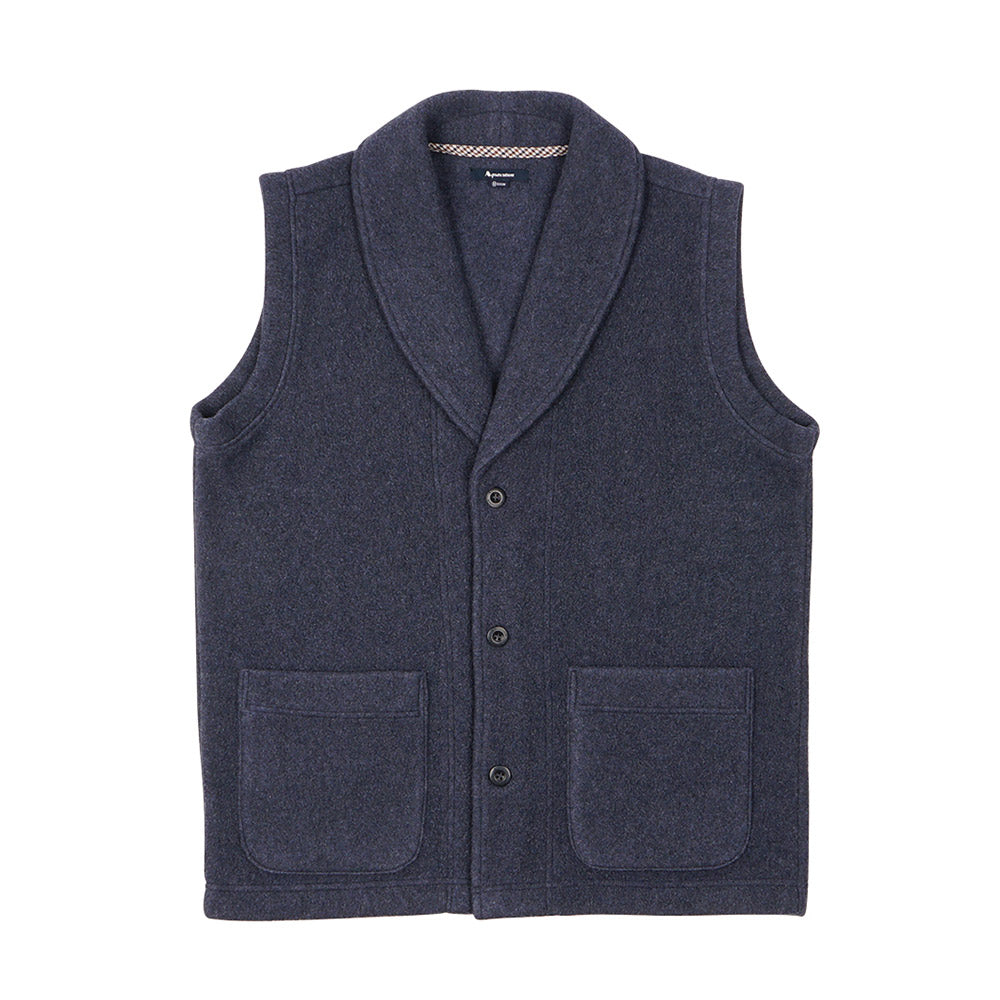 Aquascutum アクアスキュータム TRフリース無地ベスト - ガウンはおりもの Navy / L RENOWNINX ONLINE SHOP