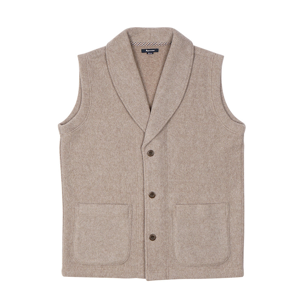 Aquascutum アクアスキュータム TRフリース無地ベスト - ガウンはおりもの Brown / L RENOWNINX ONLINE SHOP