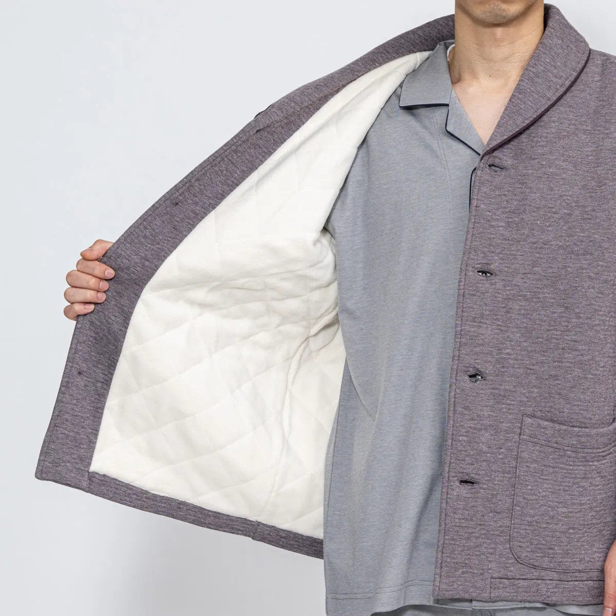 Aquascutum アクアスキュータム  キルト杢バーズアイジャケット - ガウンはおりもの  RENOWNINX ONLINE SHOP