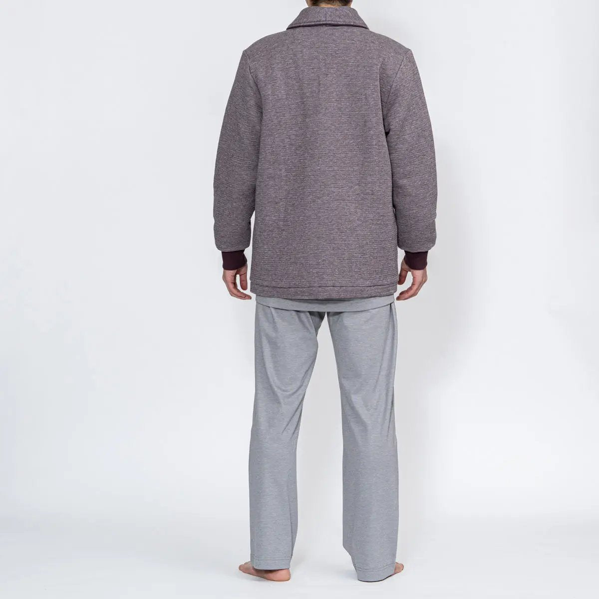 Aquascutum アクアスキュータム ウール スイングトップ L グレー Aquascutum アクアスキュータム キルト杢バーズアイジャケット