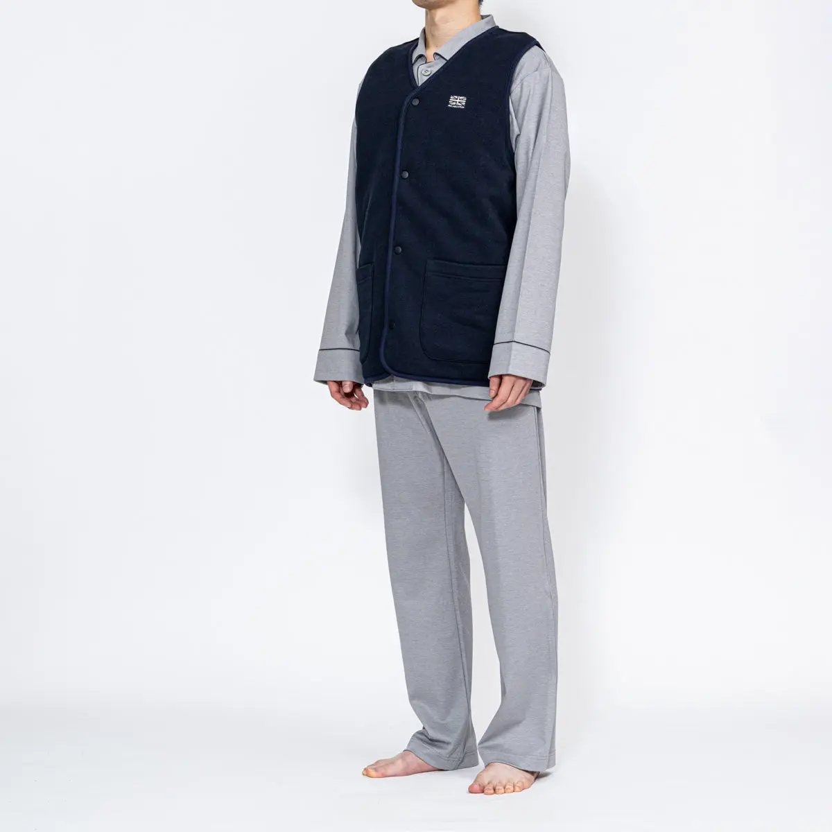 Aquascutum アクアスキュータム  綿100％裏毛+マイクリフリースベスト - ガウンはおりもの  RENOWNINX ONLINE SHOP