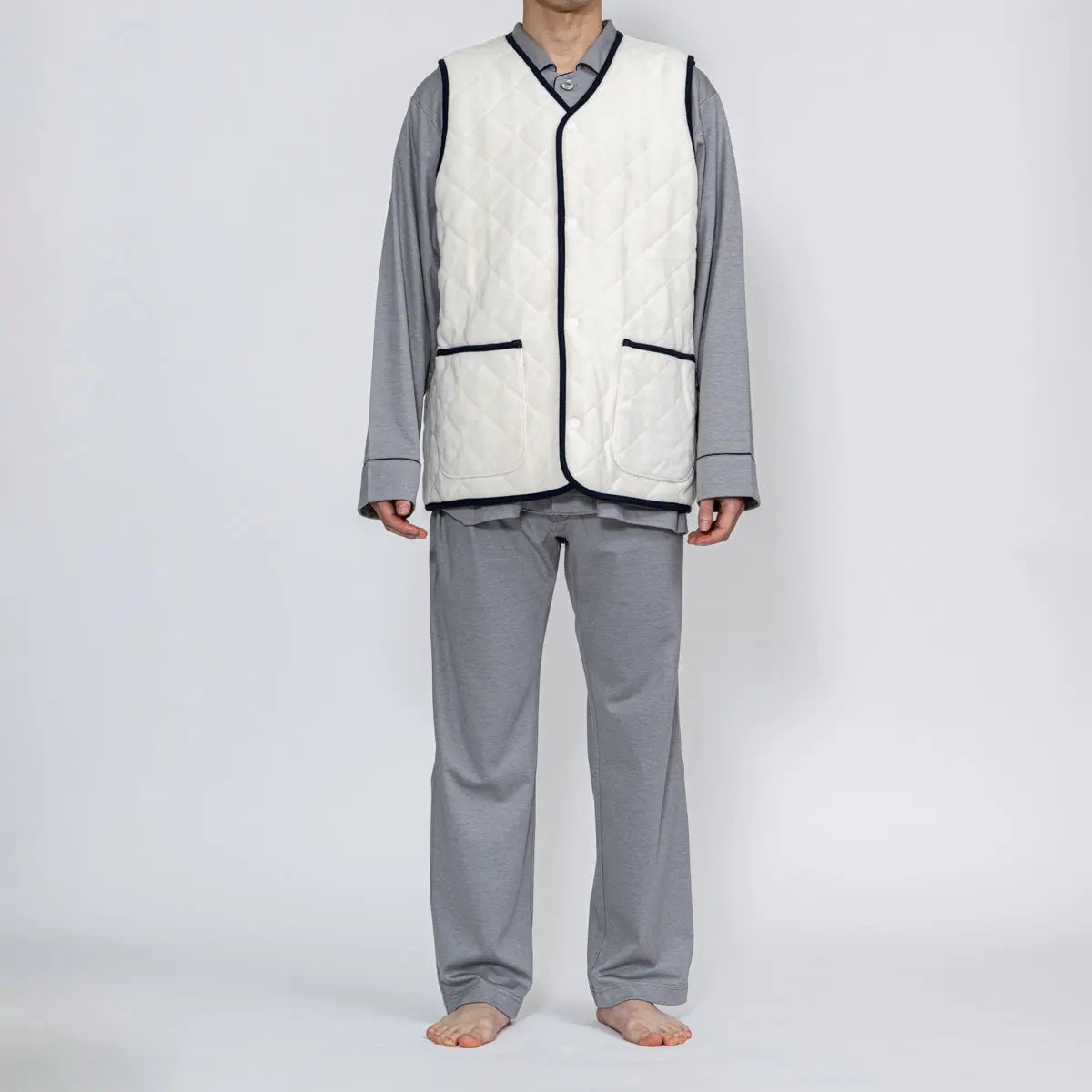 Aquascutum アクアスキュータム  綿100％裏毛+マイクリフリースベスト - ガウンはおりもの  RENOWNINX ONLINE SHOP