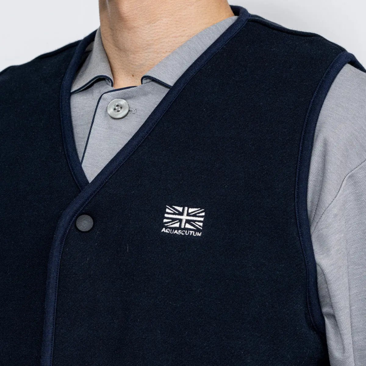 Aquascutum アクアスキュータム 綿100％裏毛+マイクロフリースベスト